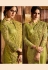 Green silk saree with blouse  5406